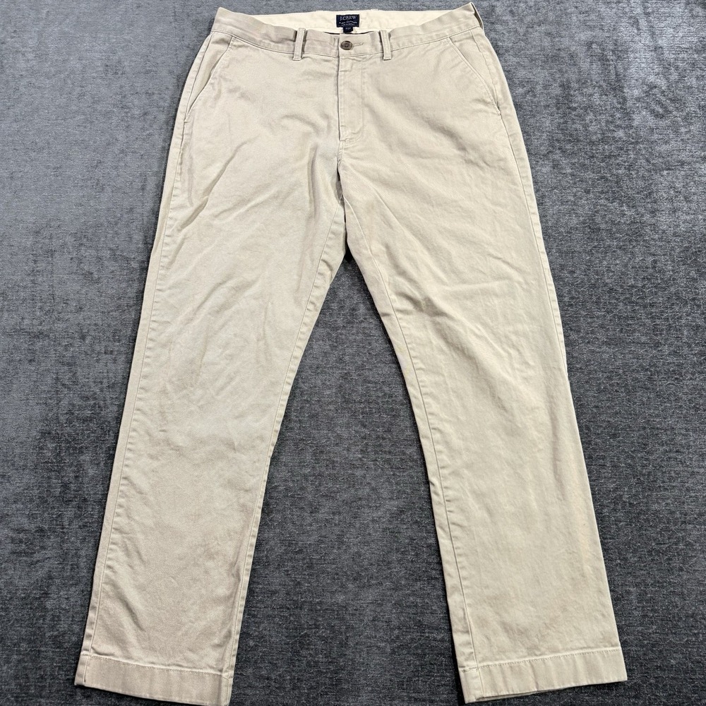 J Crew Chino Pants Mens Size 33x30 Khaki Flex Sutton‎ Stretch Casual Classic